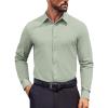 imageCOOFANDY Mens Dress Shirts Long Sleeve Regular Fit Formal Shirts Business Casual Button Down ShirtsLight Green