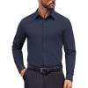 imageCOOFANDY Mens Dress Shirts Long Sleeve Regular Fit Formal Shirts Business Casual Button Down ShirtsNavy Blue