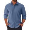 imageCOOFANDY Mens Long Sleeve Button Down Shirts Casual Untucked Shirts for Men Dress Shirts Wedding ShirtsNavy Blue