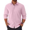 imageCOOFANDY Mens Long Sleeve Button Down Shirts Casual Untucked Shirts for Men Dress Shirts Wedding ShirtsPink