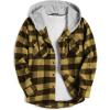 imageCOOFANDY Mens Plaid Hoodie Flannel Shirt Jacket Long Sleeve Casual Fashion Button ShirtsYellow