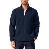 imageCOOFANDY Mens Polar Fleece Jacket Lightweight Full Zip Jackets Outdoor Hiking Casual Soft Warm Coat With PocketsNavy Blue