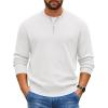 imageCOOFANDY Mens Quarter Zip Pullover Slim Fit Knit Sweater Lightweight Mock Neck Casual SweatersWhite