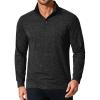 imageCOOFANDY Mens Quarter Zip Shirts Workout Fleece Lined Lightweight Long Sleeve Pullover SweatshirtsBlack
