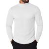 imageCOOFANDY Mens Turtleneck Shirt Long Sleeve Pullover Sweater Slim Fit Lightweight Thermal Undershirt TopsWhite
