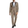imageCOOFANDY Mens Tuxedo Suit Set Slim Fit 2 Piece One Button Blazer Jacket Pants for WeddingDinnerPromKhaki