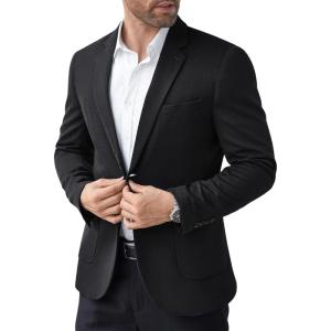 imageCOOFANDY Mens Casual Knit Blazer Suit Jacket Lightweight Sport Coats Two Button