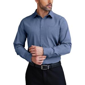 imageCOOFANDY Mens Dress Shirts Wrinkle Free Long Sleeve Button Down Shirts Formal Business ShirtBlue