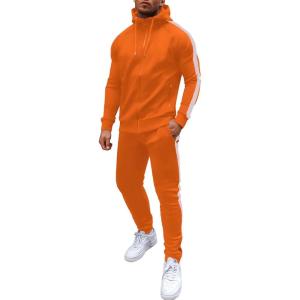 imageCOOFANDY Orange Sweatsuits Men Tracksuits 2 Piece Activewear Hoodie Sweat Suit Jogging Gym Sweatsuit Training Set