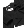 imageCOOFANDY Men Dress Sweater Long Sleeve Crew Neck Sweater Slim Fit Business Casual Pullover SweaterBlacknarrow Ribs