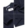 imageCOOFANDY Men Dress Sweater Long Sleeve Crew Neck Sweater Slim Fit Business Casual Pullover SweaterDark Bluenarrow Ribs