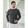 imageCOOFANDY Men Dress Sweater Long Sleeve Crew Neck Sweater Slim Fit Business Casual Pullover SweaterDark Gray