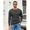 imageCOOFANDY Men Dress Sweater Long Sleeve Crew Neck Sweater Slim Fit Business Casual Pullover SweaterDark Graynarrow Ribs