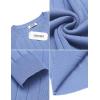 imageCOOFANDY Men Dress Sweater Long Sleeve Crew Neck Sweater Slim Fit Business Casual Pullover SweaterLight Blue