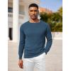 imageCOOFANDY Men Dress Sweater Long Sleeve Crew Neck Sweater Slim Fit Business Casual Pullover SweaterNavy Blue
