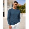 imageCOOFANDY Men Dress Sweater Long Sleeve Crew Neck Sweater Slim Fit Business Casual Pullover SweaterNavy Blue