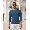 imageCOOFANDY Men Dress Sweater Long Sleeve Crew Neck Sweater Slim Fit Business Casual Pullover SweaterNavy Blue