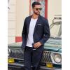 imageCOOFANDY Men Suits Classic Fit 2 Piece Suit Set One Button Casual Blazer Wedding Bussiness Suit SeparatesNavy Bluesolid