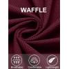 imageCOOFANDY Mens Button Down Waffle Shirt Jacket Casual Long Sleeve Shacket Lightweight Overshirts with Flap PocketsDeep Red