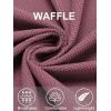 imageCOOFANDY Mens Button Down Waffle Shirt Jacket Casual Long Sleeve Shacket Lightweight Overshirts with Flap PocketsGray Purple