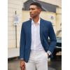 imageCOOFANDY Mens Casual Blazer Knit Sport Coat Lightweight Two Button Suit JacketDark Blue