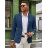 imageCOOFANDY Mens Casual Blazer Knit Sport Coat Lightweight Two Button Suit JacketDark Blue