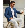 imageCOOFANDY Mens Casual Blazer Knit Sport Coat Lightweight Two Button Suit JacketDark Blue