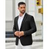 imageCOOFANDY Mens Casual Blazer Slim Fit Two Buttons Sport Coat Lightweight Suit JacketBlack
