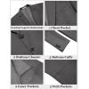 imageCOOFANDY Mens Casual Blazer Slim Fit Two Buttons Sport Coat Lightweight Suit JacketDark Grey