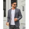 imageCOOFANDY Mens Casual Blazer Slim Fit Two Buttons Sport Coat Lightweight Suit JacketGrey