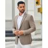 imageCOOFANDY Mens Casual Blazer Slim Fit Two Buttons Sport Coat Lightweight Suit JacketKhaki