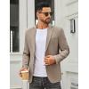 imageCOOFANDY Mens Casual Blazer Slim Fit Two Buttons Sport Coat Lightweight Suit JacketKhaki
