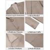 imageCOOFANDY Mens Casual Blazer Slim Fit Two Buttons Sport Coat Lightweight Suit JacketKhaki