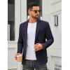 imageCOOFANDY Mens Casual Blazer Slim Fit Two Buttons Sport Coat Lightweight Suit JacketNavy Blue