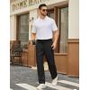 imageCOOFANDY Mens Casual Chino Pants Classic Fit Lightweight Khaki Trousers Wrinkle Free Stretch Dress SlacksBlack