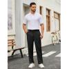 imageCOOFANDY Mens Casual Chino Pants Classic Fit Lightweight Khaki Trousers Wrinkle Free Stretch Dress SlacksBlack