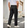 imageCOOFANDY Mens Casual Chino Pants Classic Fit Lightweight Khaki Trousers Wrinkle Free Stretch Dress SlacksBlack