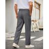 imageCOOFANDY Mens Casual Chino Pants Classic Fit Lightweight Khaki Trousers Wrinkle Free Stretch Dress SlacksDark Grey