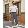 imageCOOFANDY Mens Casual Chino Pants Classic Fit Lightweight Khaki Trousers Wrinkle Free Stretch Dress SlacksDark Grey