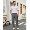 imageCOOFANDY Mens Casual Chino Pants Classic Fit Lightweight Khaki Trousers Wrinkle Free Stretch Dress SlacksDark Grey