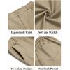 imageCOOFANDY Mens Casual Chino Pants Classic Fit Lightweight Khaki Trousers Wrinkle Free Stretch Dress SlacksDark Khaki