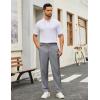 imageCOOFANDY Mens Casual Chino Pants Classic Fit Lightweight Khaki Trousers Wrinkle Free Stretch Dress SlacksLight Grey
