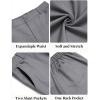 imageCOOFANDY Mens Casual Chino Pants Classic Fit Lightweight Khaki Trousers Wrinkle Free Stretch Dress SlacksLight Grey