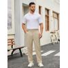 imageCOOFANDY Mens Casual Chino Pants Classic Fit Lightweight Khaki Trousers Wrinkle Free Stretch Dress SlacksLight Khaki