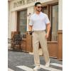 imageCOOFANDY Mens Casual Chino Pants Classic Fit Lightweight Khaki Trousers Wrinkle Free Stretch Dress SlacksLight Khaki