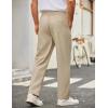 imageCOOFANDY Mens Casual Chino Pants Classic Fit Lightweight Khaki Trousers Wrinkle Free Stretch Dress SlacksLight Khaki