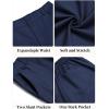 imageCOOFANDY Mens Casual Chino Pants Classic Fit Lightweight Khaki Trousers Wrinkle Free Stretch Dress SlacksNavy Blue