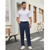 imageCOOFANDY Mens Casual Chino Pants Classic Fit Lightweight Khaki Trousers Wrinkle Free Stretch Dress SlacksNavy Blue