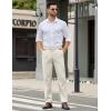 imageCOOFANDY Mens Casual Chino Pants Elastic Waist Lightweight Trousers ClassicFit Business Dress Pants with PocketsBeige