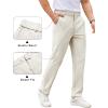 imageCOOFANDY Mens Casual Chino Pants Elastic Waist Lightweight Trousers ClassicFit Business Dress Pants with PocketsBeige